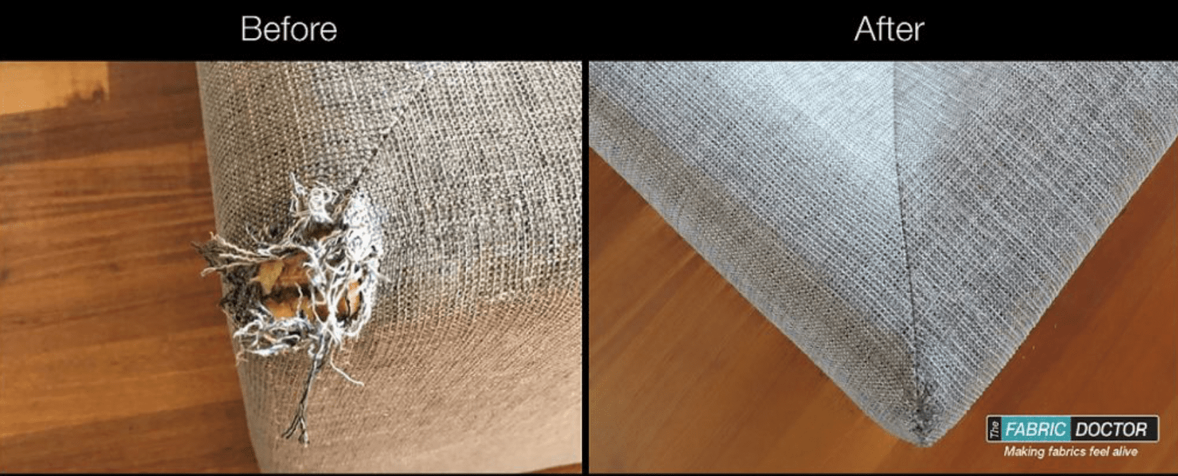 Pet owner's before-and-after photos reveal a gorgeous way to fix scratched-up  couches: 'This is brilliant